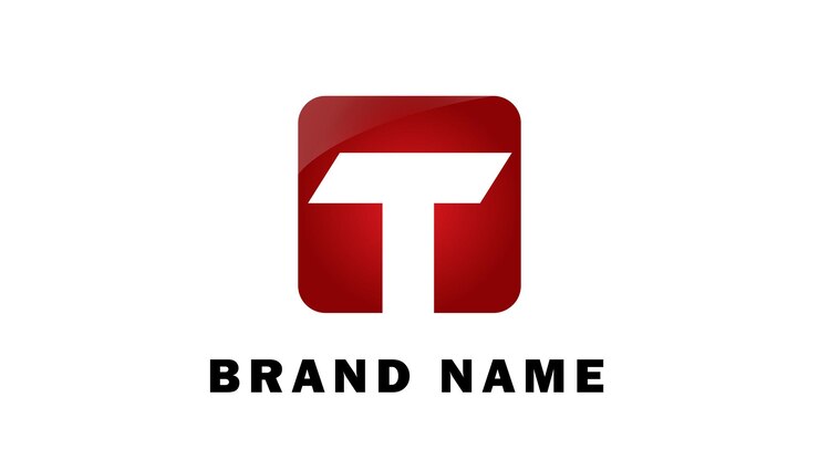 Plantilla de logotipo de diseño de logotipo de letra T