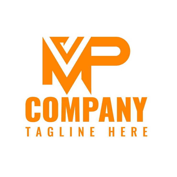 Vector plantilla de logotipo de diseño plano mvp