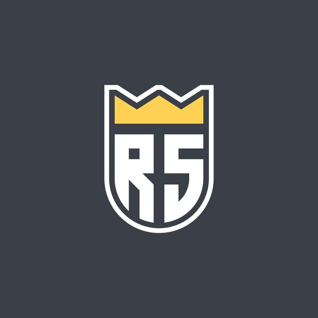 plantilla del logotipo de diseño plano rs