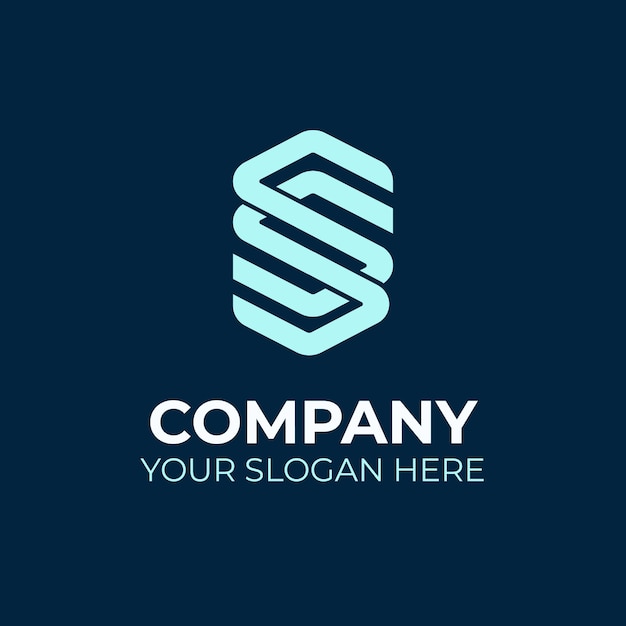 plantilla de logotipo de diseño plano ss