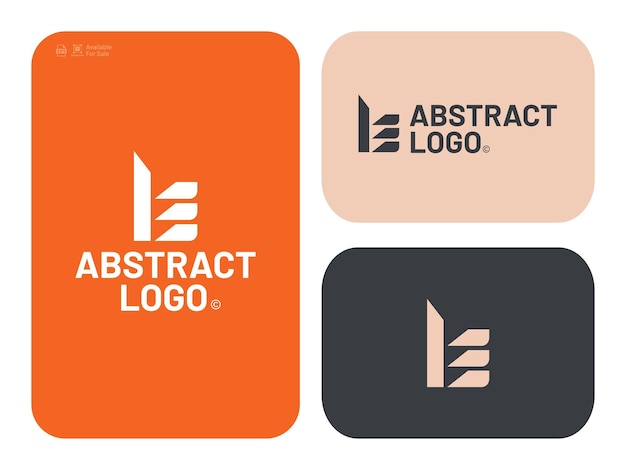 plantilla del logotipo LE de diseño plano