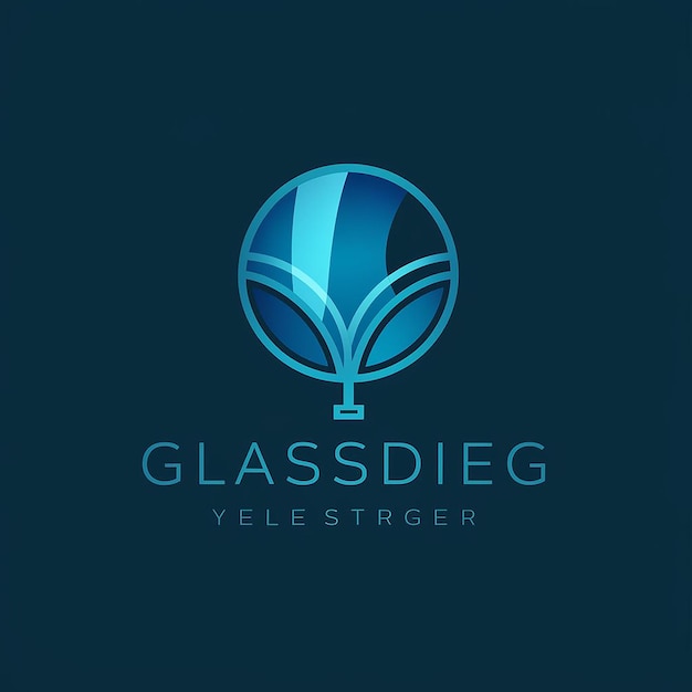 plantilla de logotipo de diseño de vidrio plano