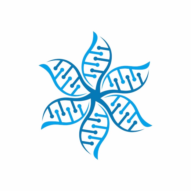 Plantilla de logotipo de dna tech