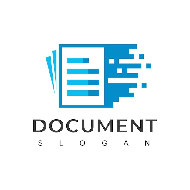 Plantilla de logotipo de documento digital rápido