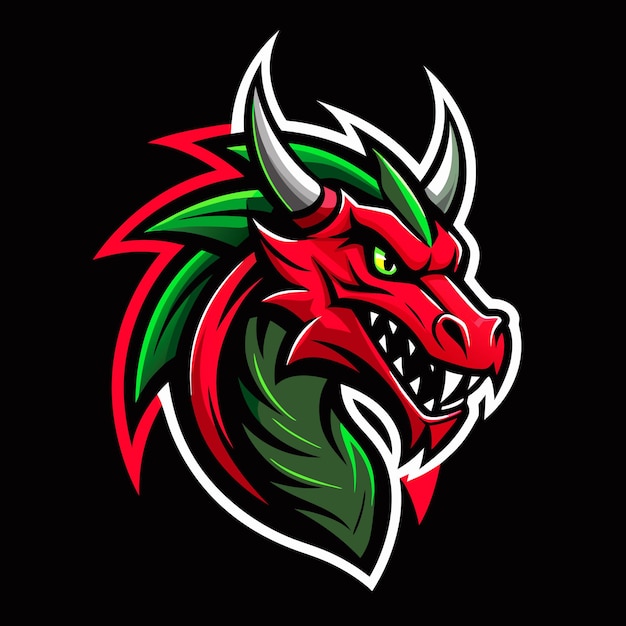 plantilla del logotipo del dragón de eSport