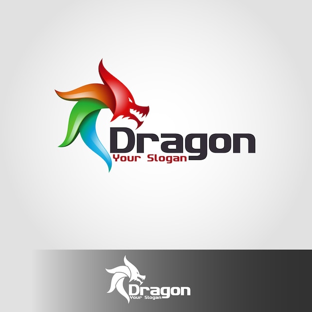 Plantilla de logotipo de dragón