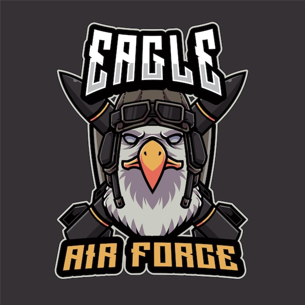 Plantilla de logotipo de eagle air force