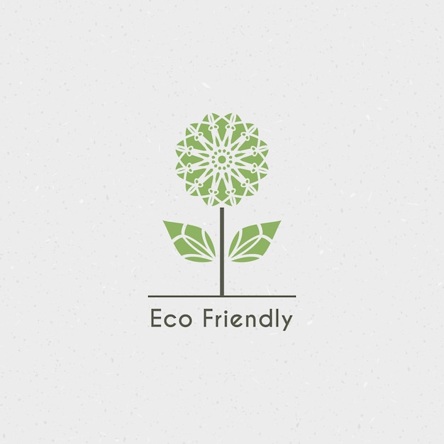 plantilla de logotipo ecológico emblema de flor vectorial para fundaciones ecológicas productos ecológicos