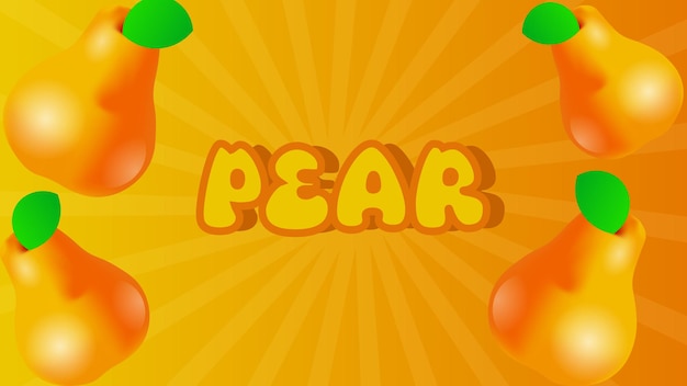 plantilla de logotipo editable con efecto de texto de pera