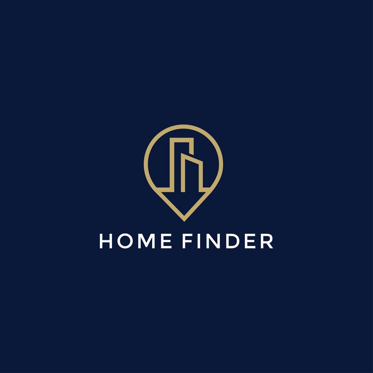 Plantilla de logotipo editable de Home Finder