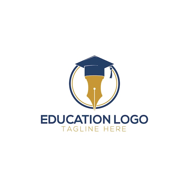 Plantilla de logotipo de educación financiera Illustrator vectorial