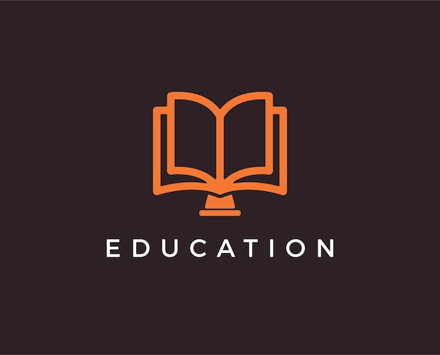 plantilla de logotipo de educación mínima