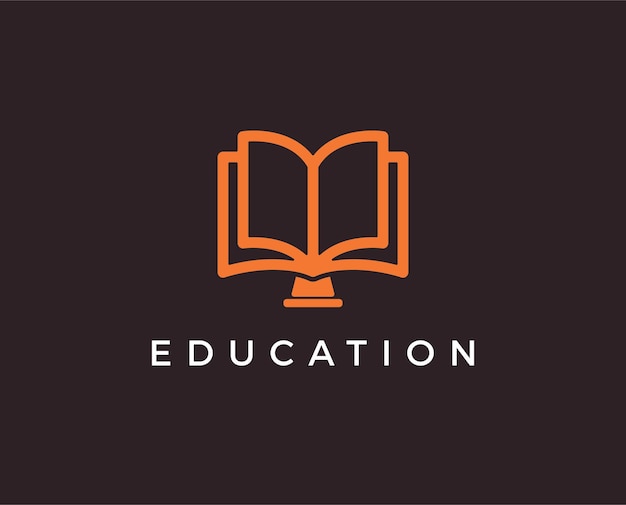 Plantilla de logotipo de educación mínima