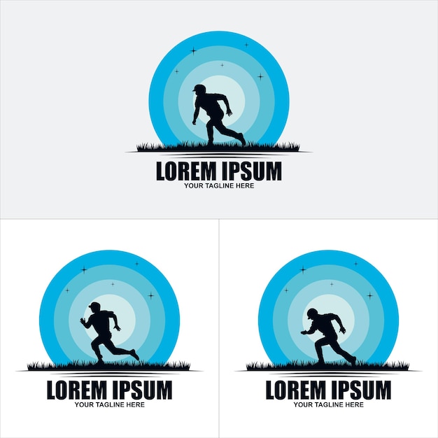 Plantilla de logotipo de ejecución Plantilla de logotipo deportivo club deportivo club de ejecución y plantilla de diseño de logotipo de vector de fitness