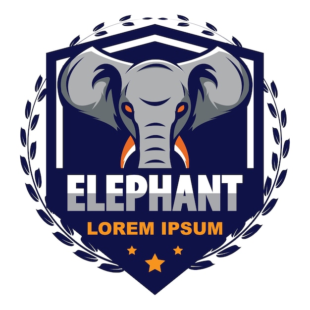 Plantilla de logotipo de elefante