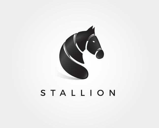 plantilla de logotipo elegante de caballo