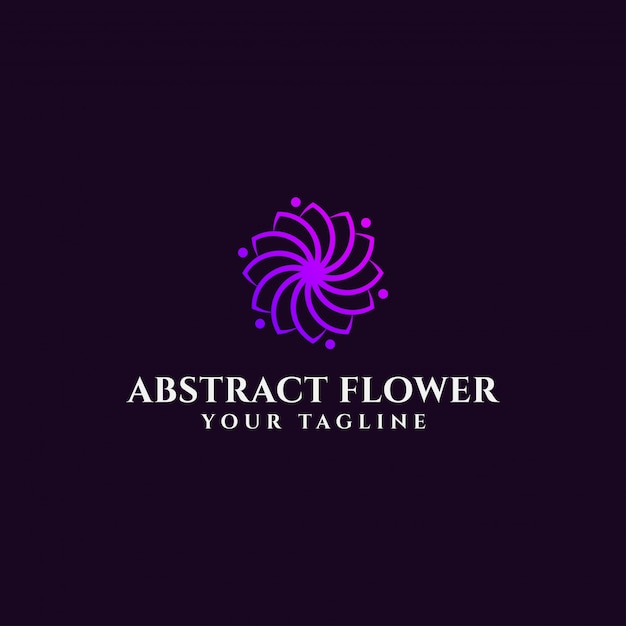 Plantilla de logotipo elegante flor abstracta