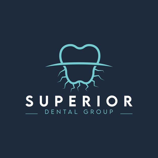 Vector plantilla de logotipo elegante de superior dental group