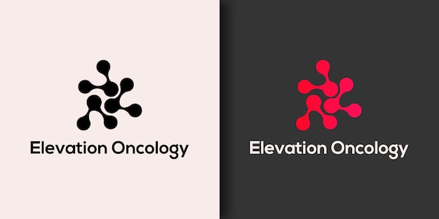 Plantilla de logotipo ELEVATION ONCOLOGY con concepto moderno