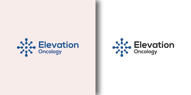 Plantilla de logotipo elevation oncology con concepto moderno