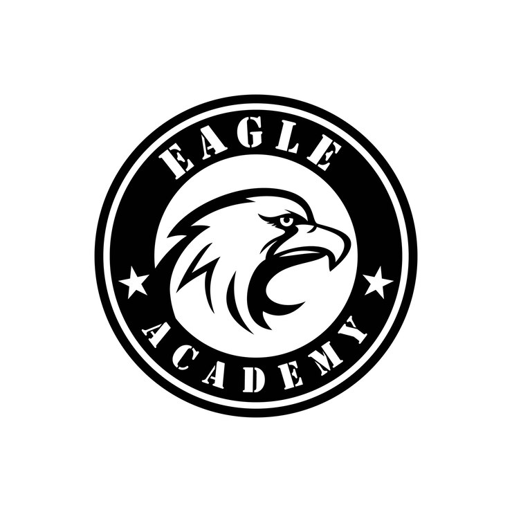Vector plantilla de logotipo de emblema de cabeza de águila