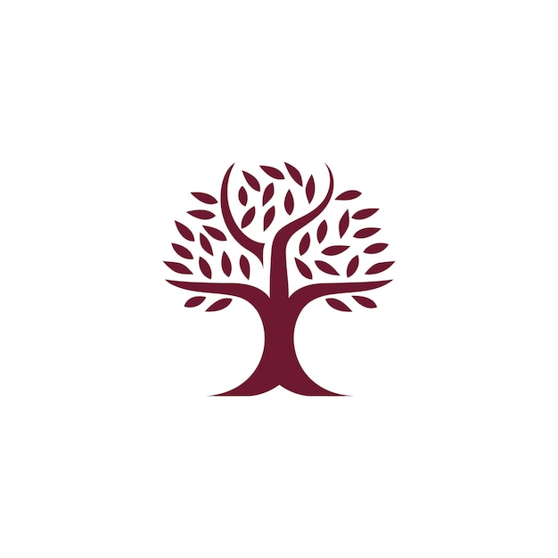 plantilla de logotipo de la empresa de árboles abstractos