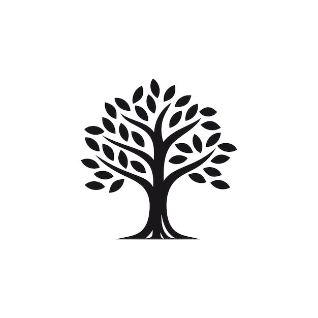plantilla de logotipo de la empresa de árboles abstractos
