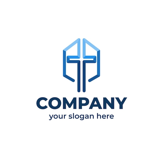 Plantilla de logotipo de la empresa Cross Church