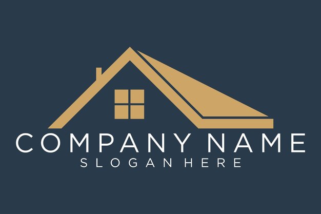 Plantilla de logotipo de empresa inmobiliaria, construcción, desarrollo inmobiliario y vector de logotipo de construcción