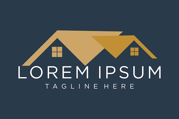 Plantilla de logotipo de empresa inmobiliaria, construcción, desarrollo inmobiliario y vector de logotipo de construcción