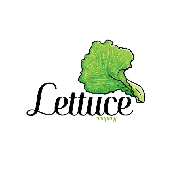 Plantilla de logotipo de empresa de lechuga