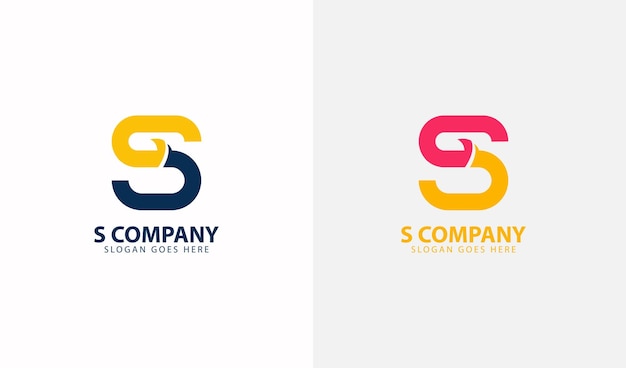 plantilla de logotipo de empresa de letra s diseño simple
