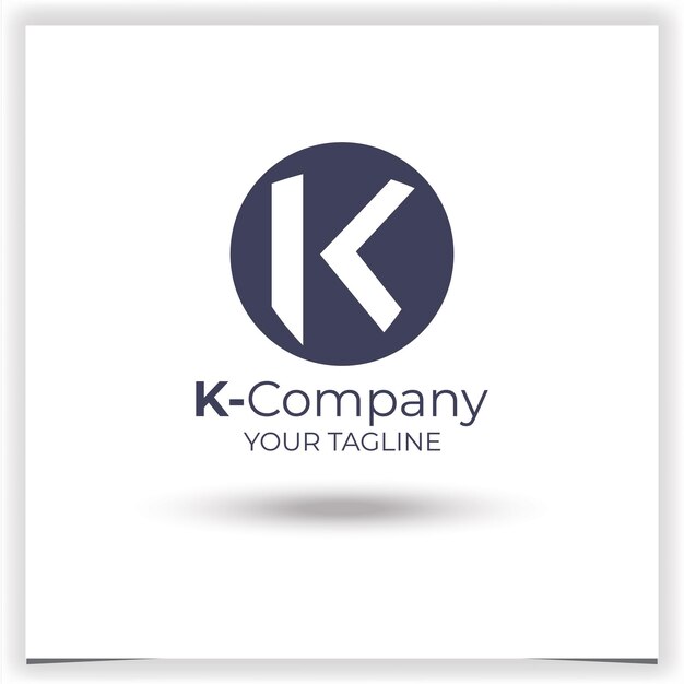 plantilla del logotipo de la empresa con la letra vectorial k