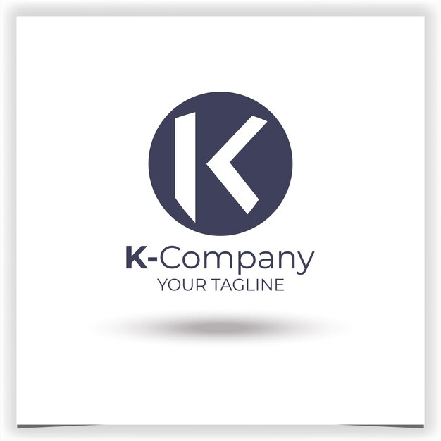 Plantilla del logotipo de la empresa con la letra vectorial k