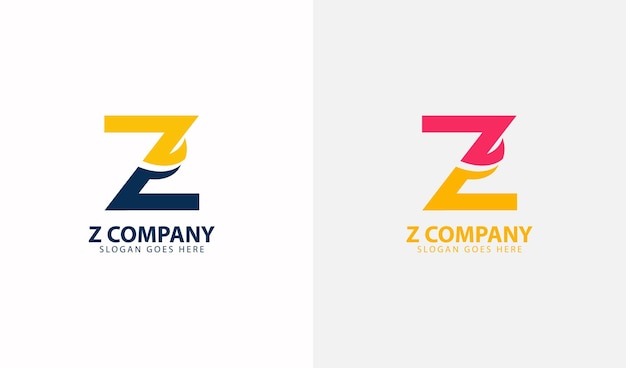 plantilla de logotipo de empresa letra z diseño simple