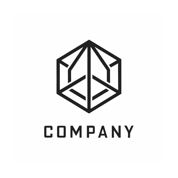 plantilla de logotipo de la empresa minimalista
