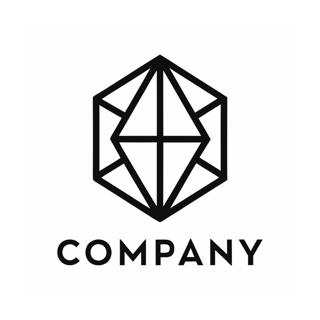 plantilla de logotipo de la empresa minimalista