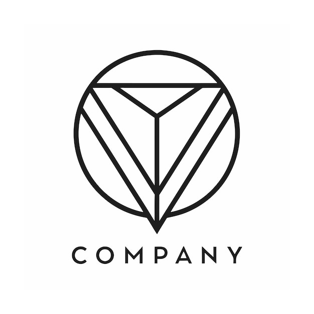 plantilla de logotipo de la empresa minimalista
