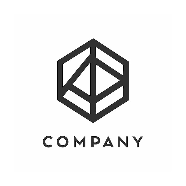 plantilla de logotipo de la empresa minimalista