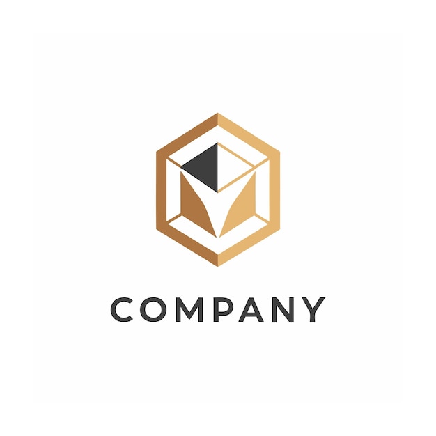 plantilla de logotipo de la empresa minimalista