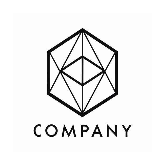 plantilla de logotipo de la empresa minimalista