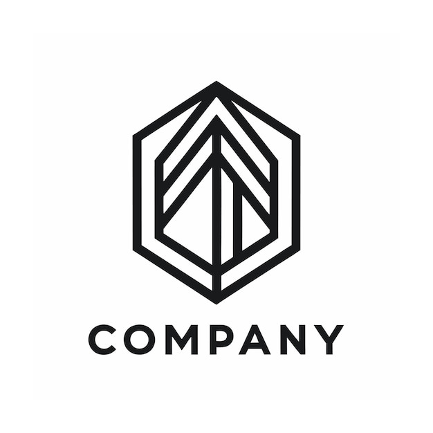 plantilla de logotipo de la empresa minimalista