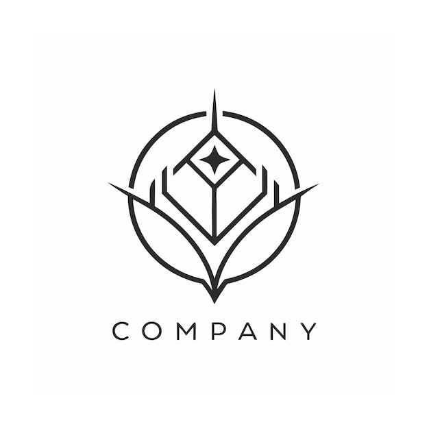 plantilla de logotipo de la empresa minimalista