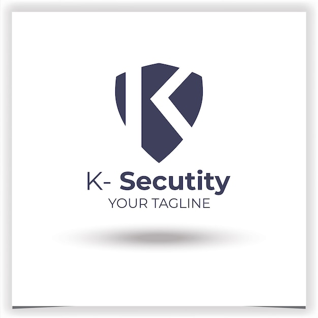 plantilla del logotipo de la empresa de seguridad de la letra vectorial k