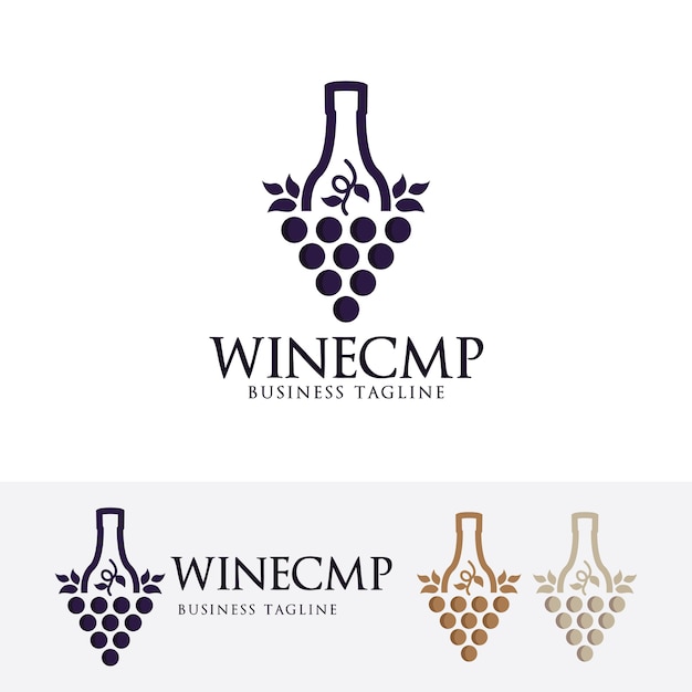 Vector plantilla de logotipo de empresa de vino