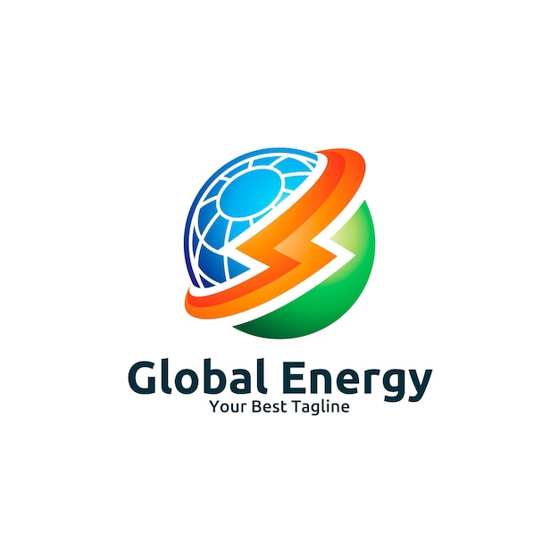 Plantilla de logotipo de energía global