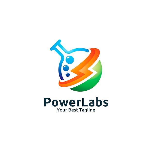 Plantilla de logotipo de energía de Power Labs