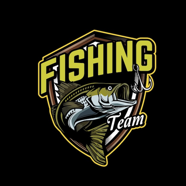 Plantilla de logotipo de equipo de pesca