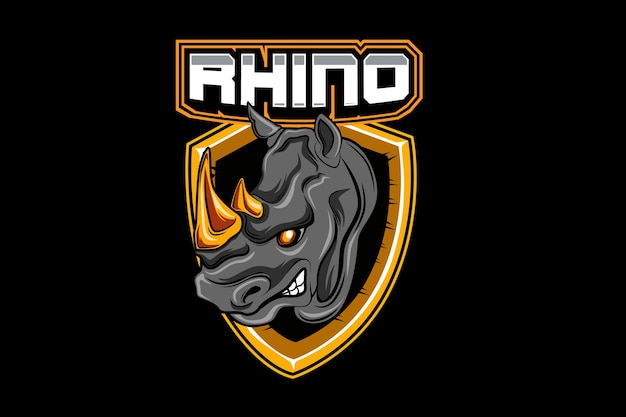 Plantilla de logotipo del equipo rhino e-sports