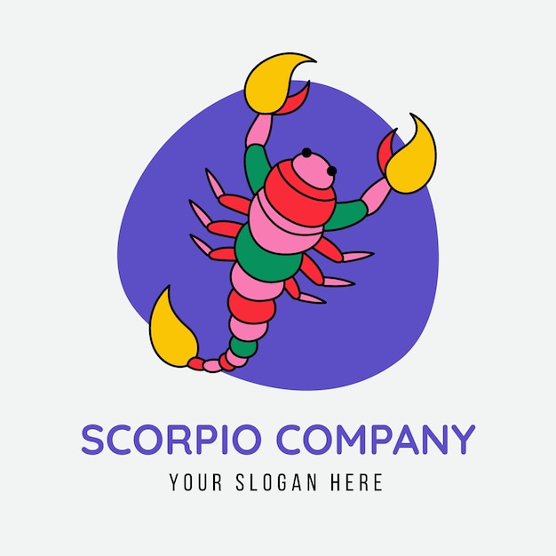 Vector plantilla de logotipo de escorpio